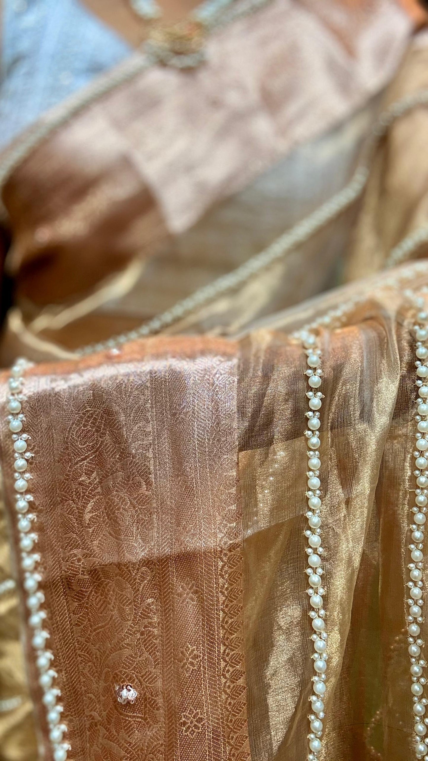Banarsi gold tissue saree Indian sarees wedding sari blouse