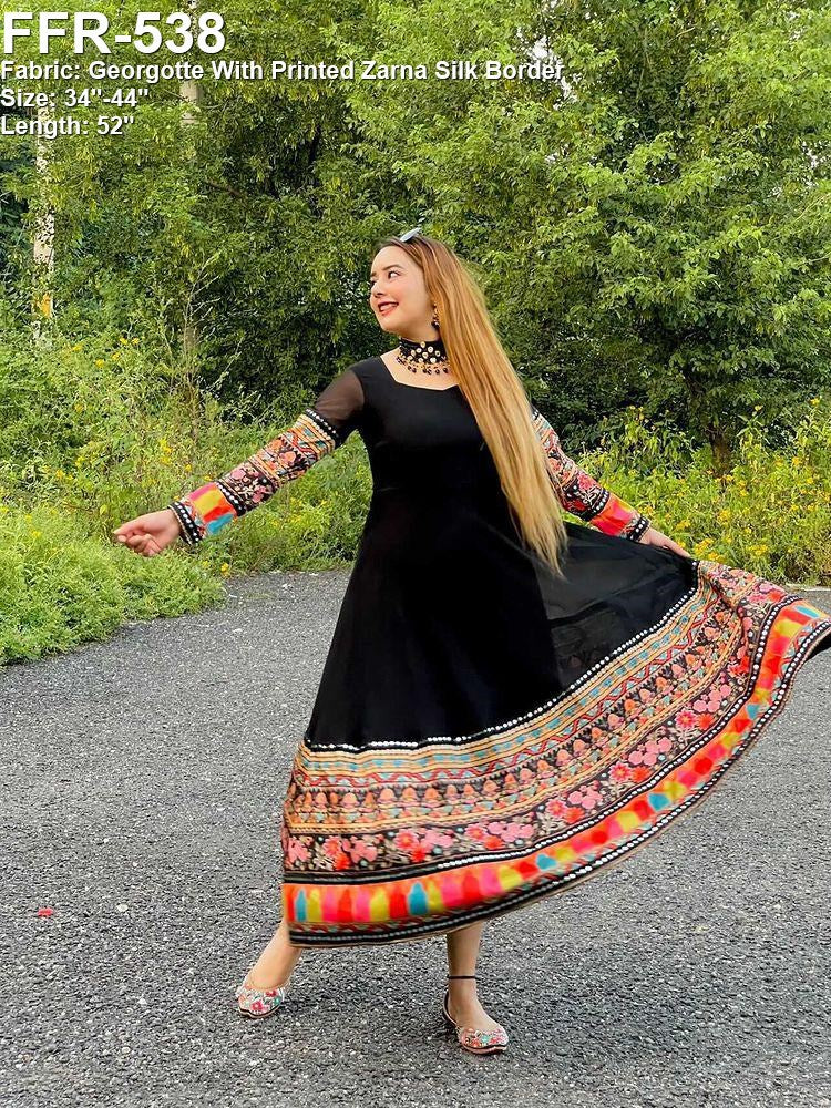 Black traditional ethnic gown