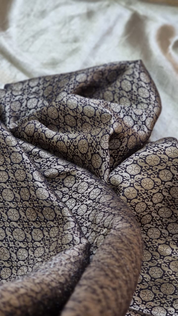 Katan inspired double tissue silk saree