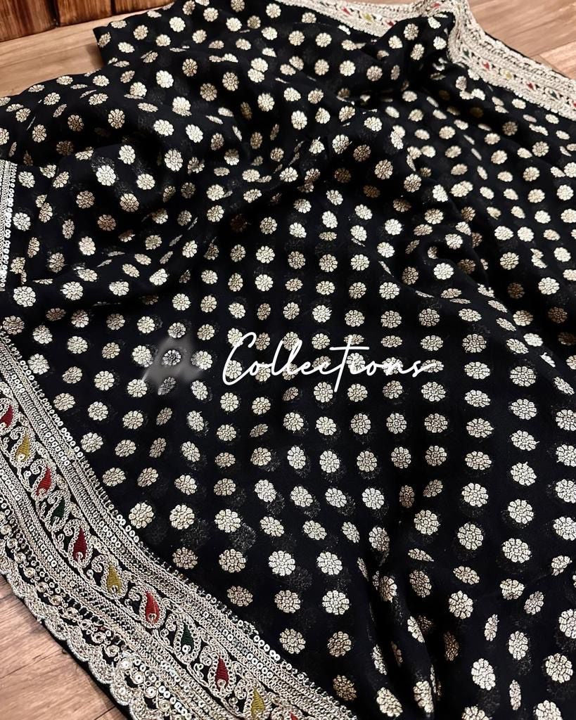 Vernia handwoven khaddi gorgette saree
