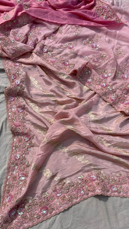 Namisha zari munga banarsi saree