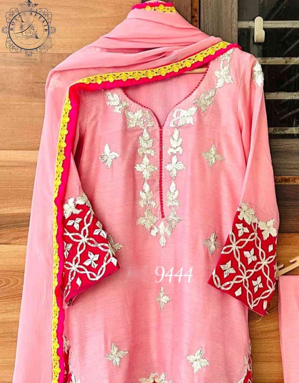 Silk designer inspired suit gotta Patti salwar suit Indian traditional suit