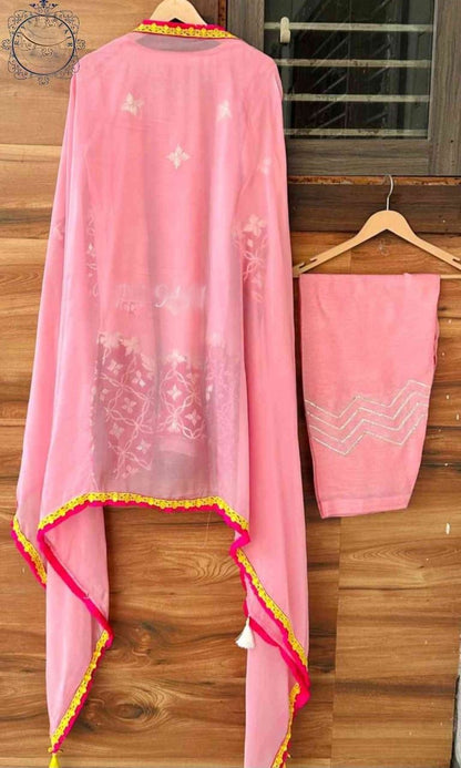 Silk designer inspired suit gotta Patti salwar suit Indian traditional suit