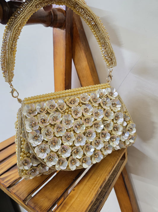 Flowery clutch bag Partywear purse