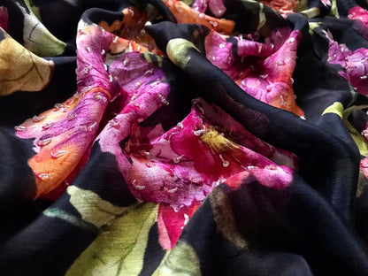 Floral saree black sari blouse Indian sarees beautiful sari