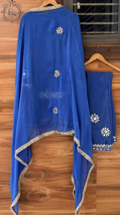 Handmade designer silk stitched dress Indian salwar suit
