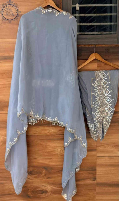 Tissue stitched dress gottapatti dress Partywear dresses for women