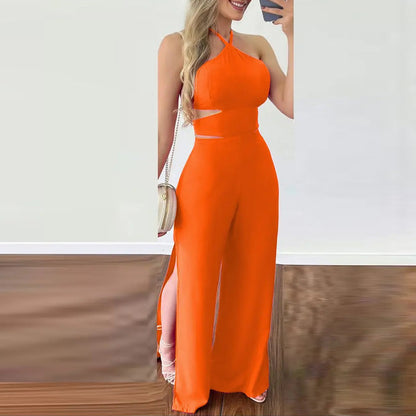 Women's Split Vacation Spaghetti Straps Dress
