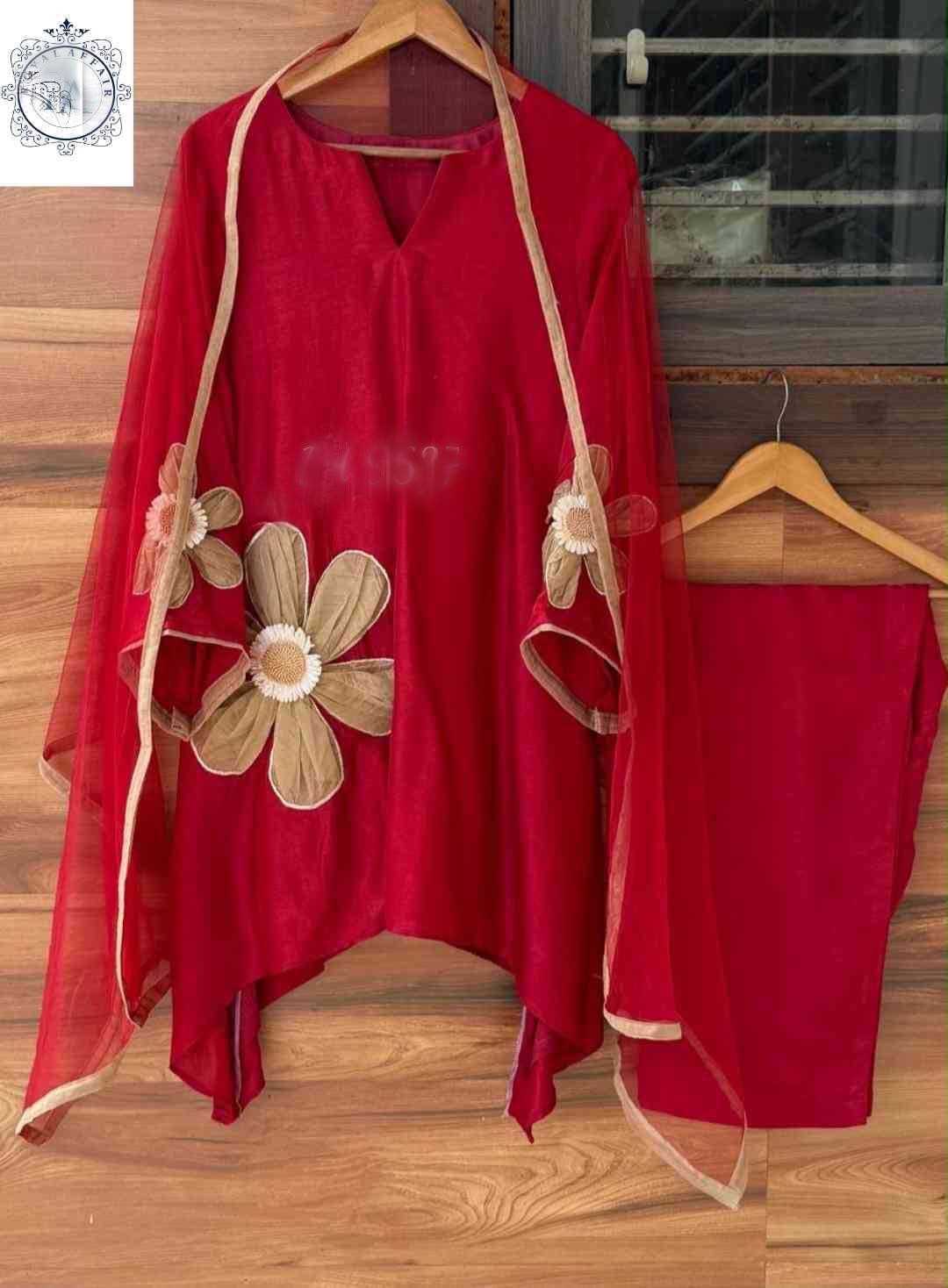 Floral silk stitched designer dress Partywear dress Indian dresses