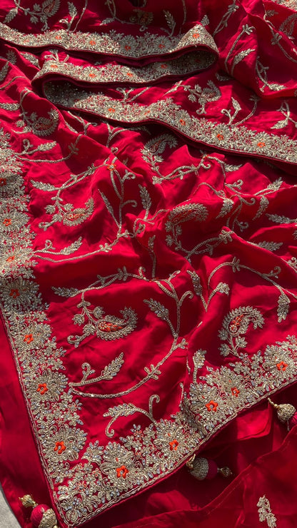 Wedding Gajji silk saree bridal saree
