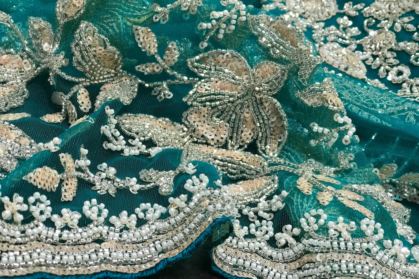 Net designer saree Indian wedding sari blouse women sarees