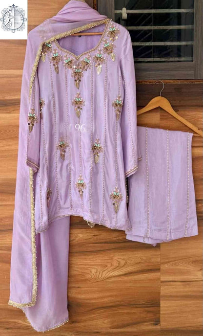 Russian silk stitched designer shirt dress