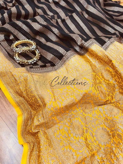 Handwoven khaddi gorgette indian saree