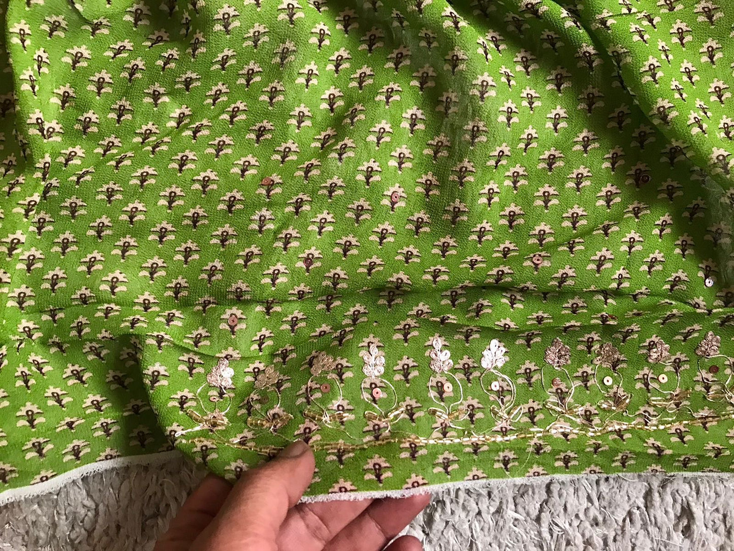 Premium gorgette saree handmade sari blouse