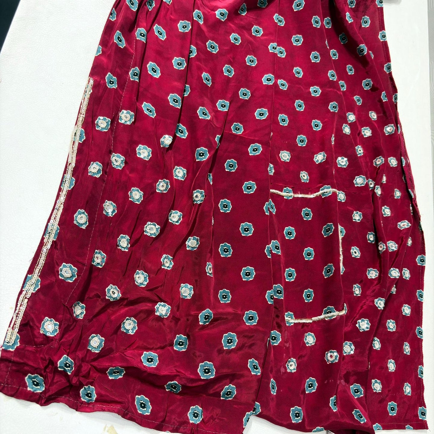 Ajrakh saree hand embroidery saree beautiful sari blouse