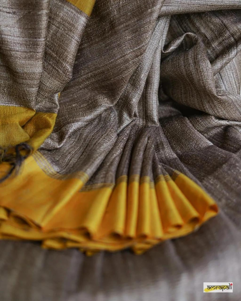 Cotton Saree Grey Saree Women Sari