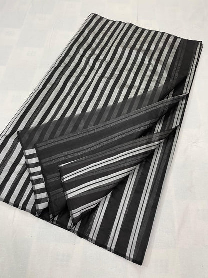 Striped saree Chanderi saree Indian sari blouse