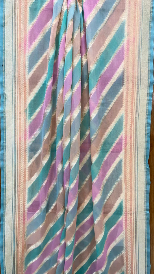Kiwish Striped Gorgette Dupatta