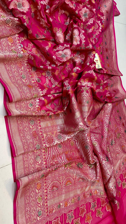 Mahitashi gorgette saree Indian sari blouse