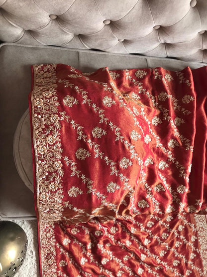 Bridal Wedding Saree Red Sari