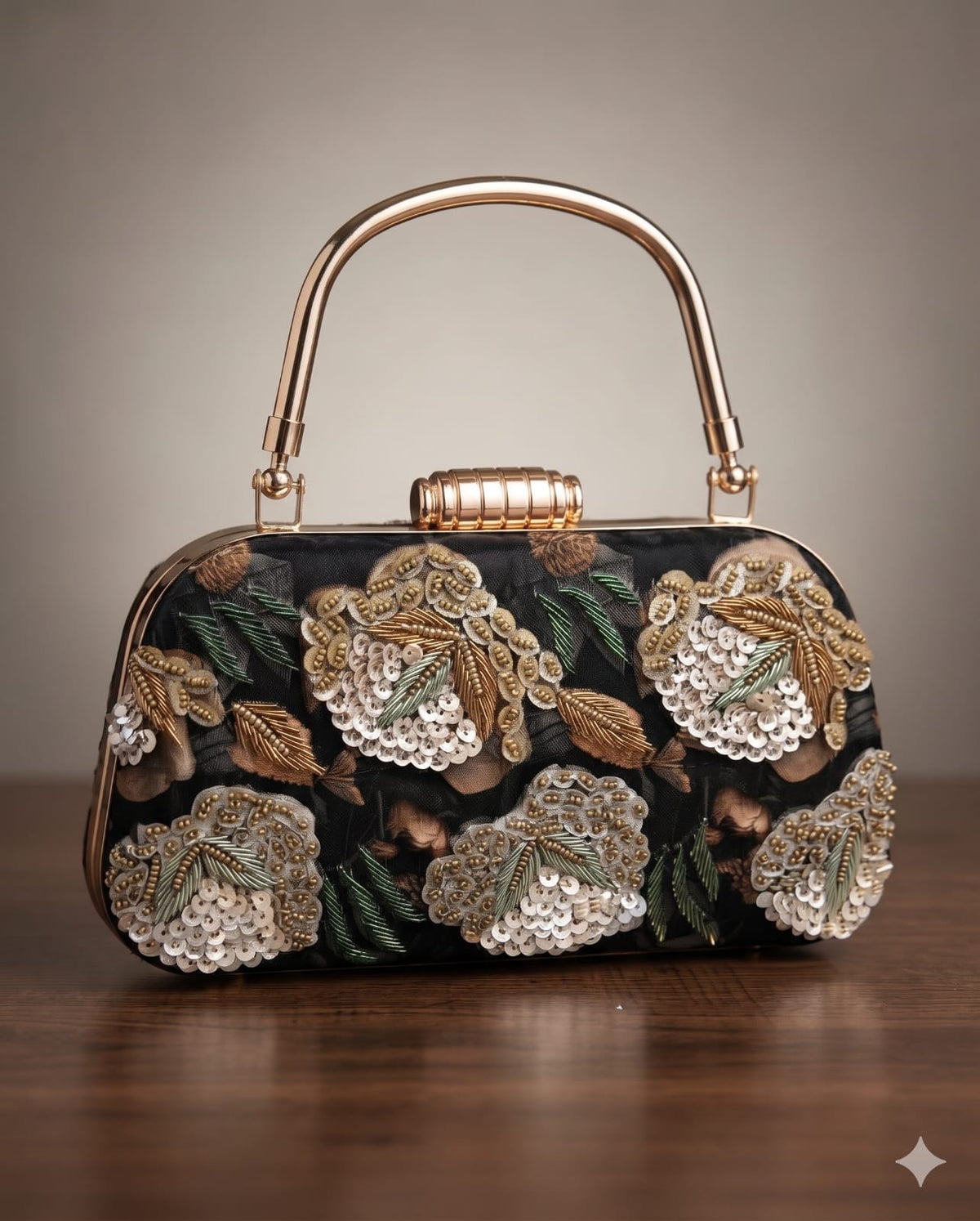 Floral clutch bag embroidery handbags Partywear clutch bag