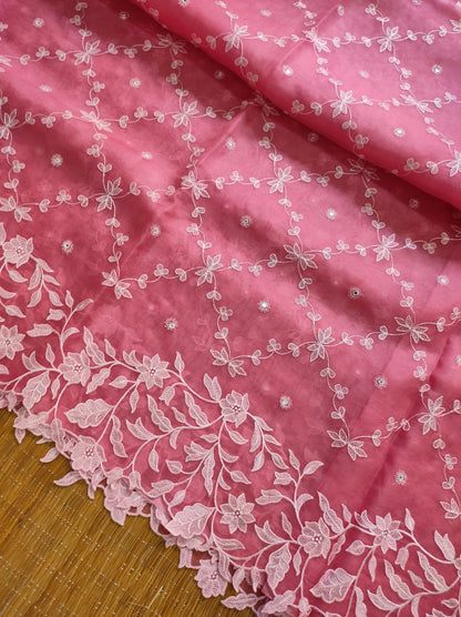 Nimisha organza silk saree scalloped inspired sarees
