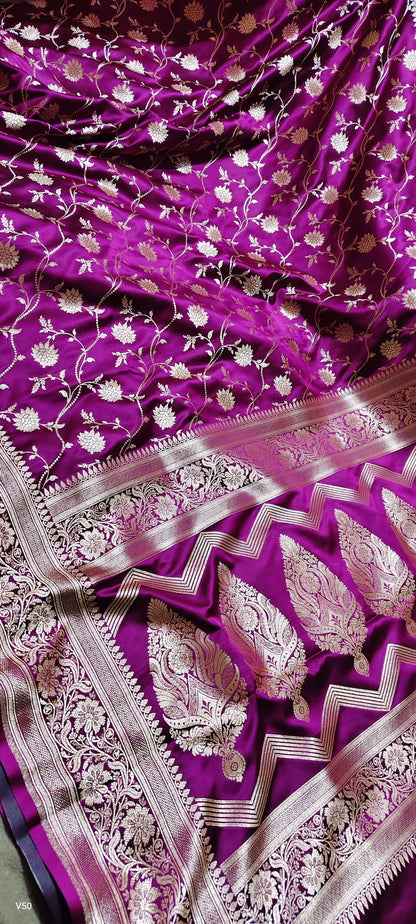 Khaddi banarsi saree handwoven sari blouse