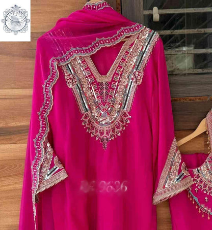 Silk stitched designer dress handmade designer stitched dresses Indian dress