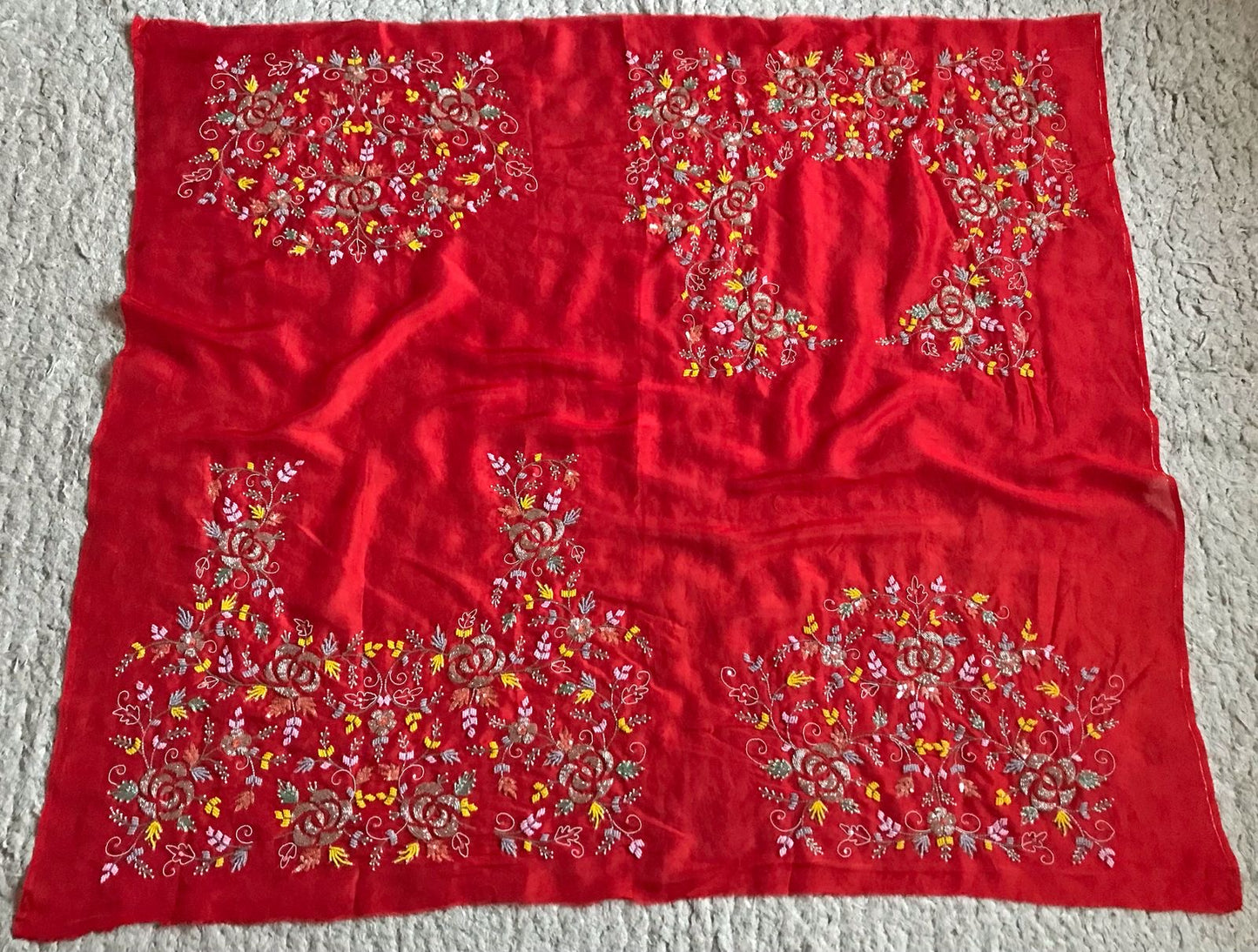 Red premium satin saree organza silk saree beautiful sari blouse