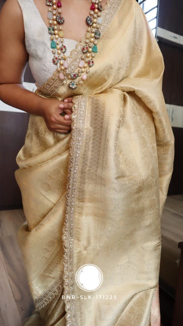 Banarsi saree Kanchi Patti silk saree Indian sari blouse