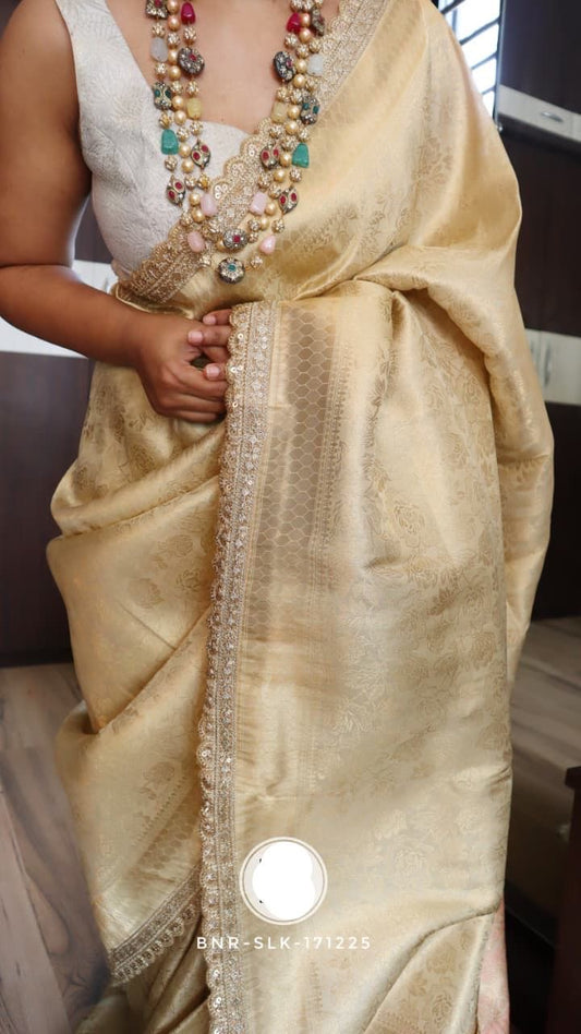 Banarsi saree Kanchi Patti silk saree Indian sari blouse