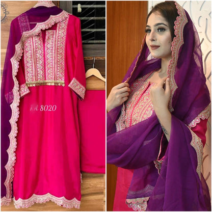 Rehmana silk suit Indian Salwar kameez Pakistani traditional dress
