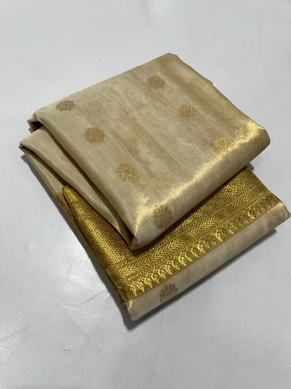 Tissue zari Chanderi Saree Chanderi Silk sari