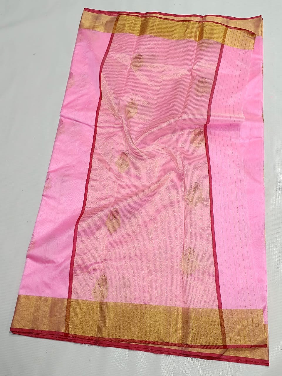 Handmade Chanderi saree Pattu silk Meenakari sarees blouse