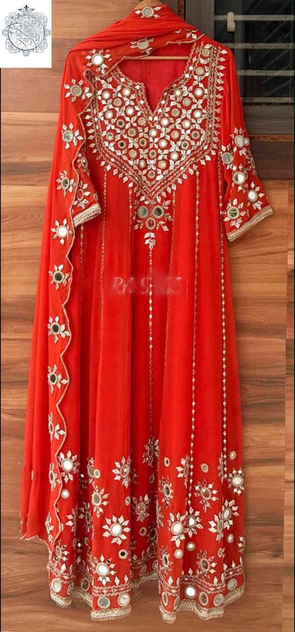 Anarkali dress gorgette stitched salwar suit Indian dresses
