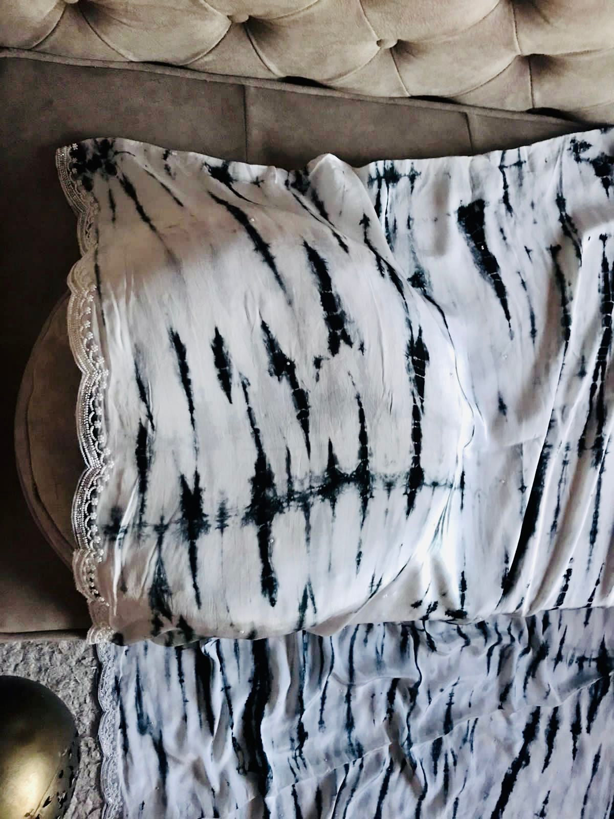 Shibori premium marble crepe silk sarees partywear sarees