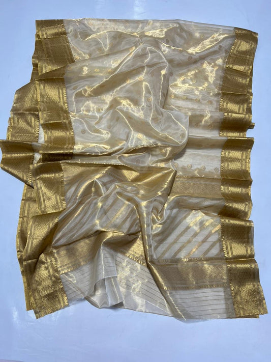 Tissue zari Chanderi Saree Chanderi Silk sari