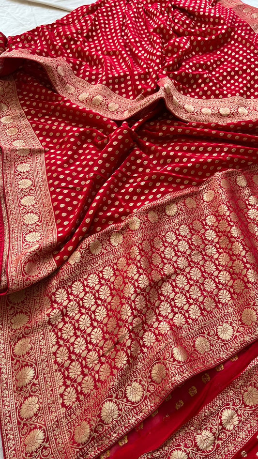 Lavina khaddi gorgette saree Indian saree