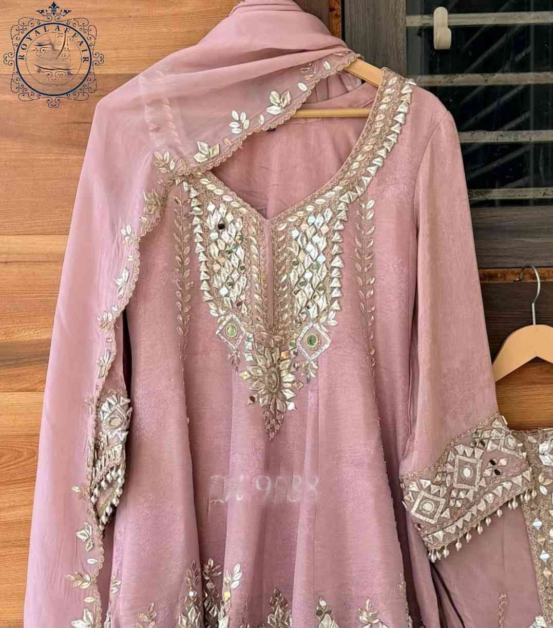 Tissue stitched dress gottapatti dress Partywear dresses for women