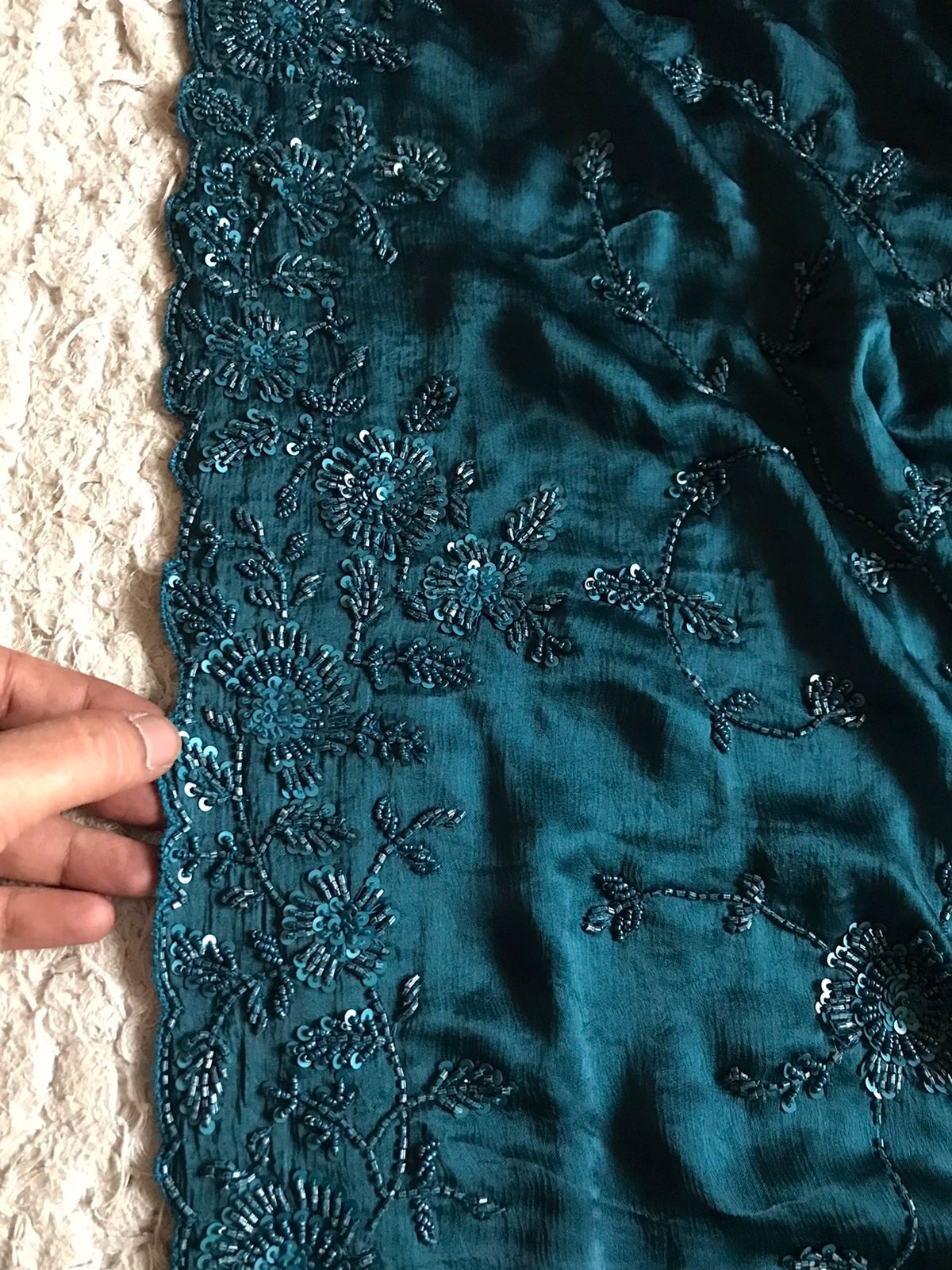 Teal green premium saree Indian saree wedding sarees blouse Partywear sari