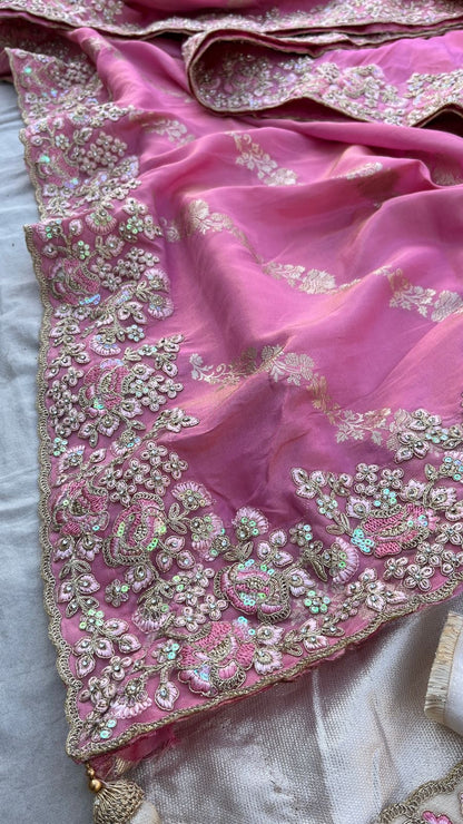 Namisha zari munga banarsi saree