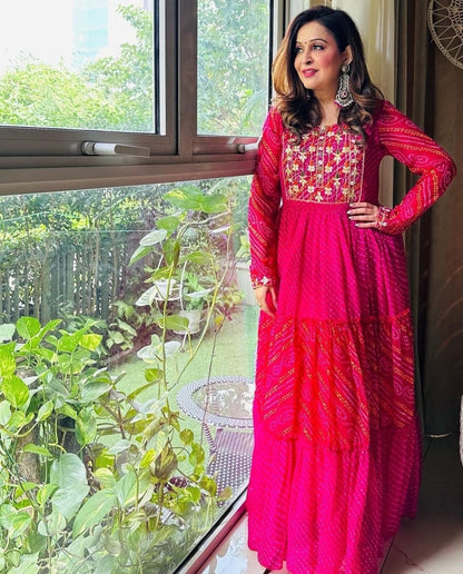 Pink gorgeous Indian gown