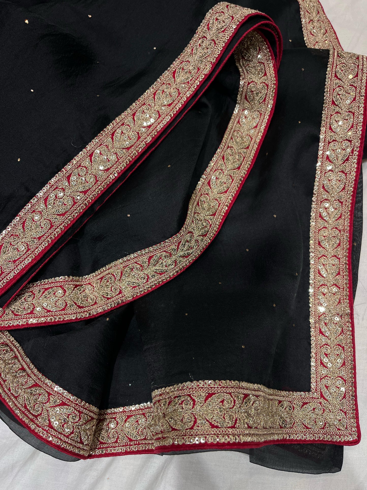 Black organza saree Indian sari Partywear sarees blouse