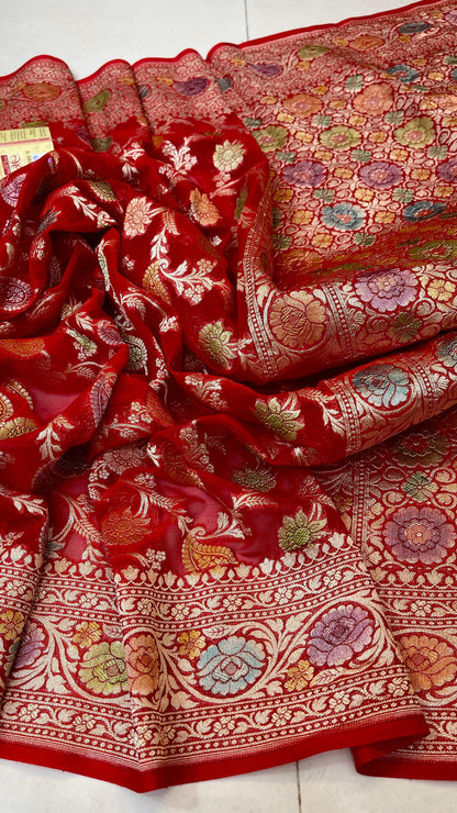 Mahitashi gorgette saree Indian sari blouse