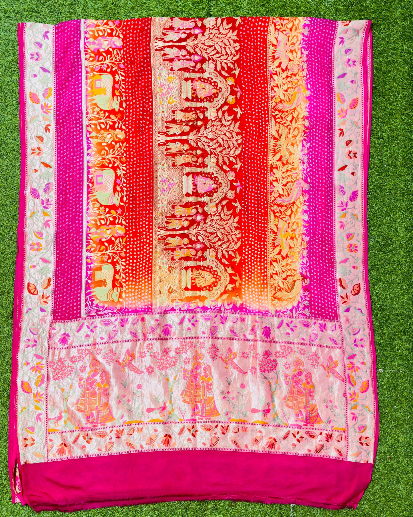 Banarsi Meenakari saree Indian wedding sari blouse