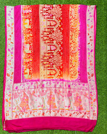 Banarsi Meenakari saree Indian wedding sari blouse