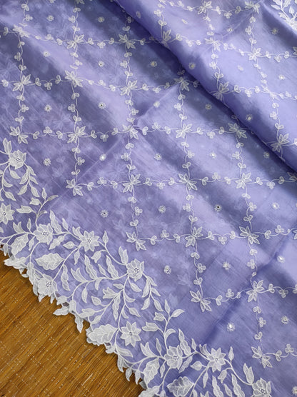 Nimisha organza silk saree scalloped inspired sarees