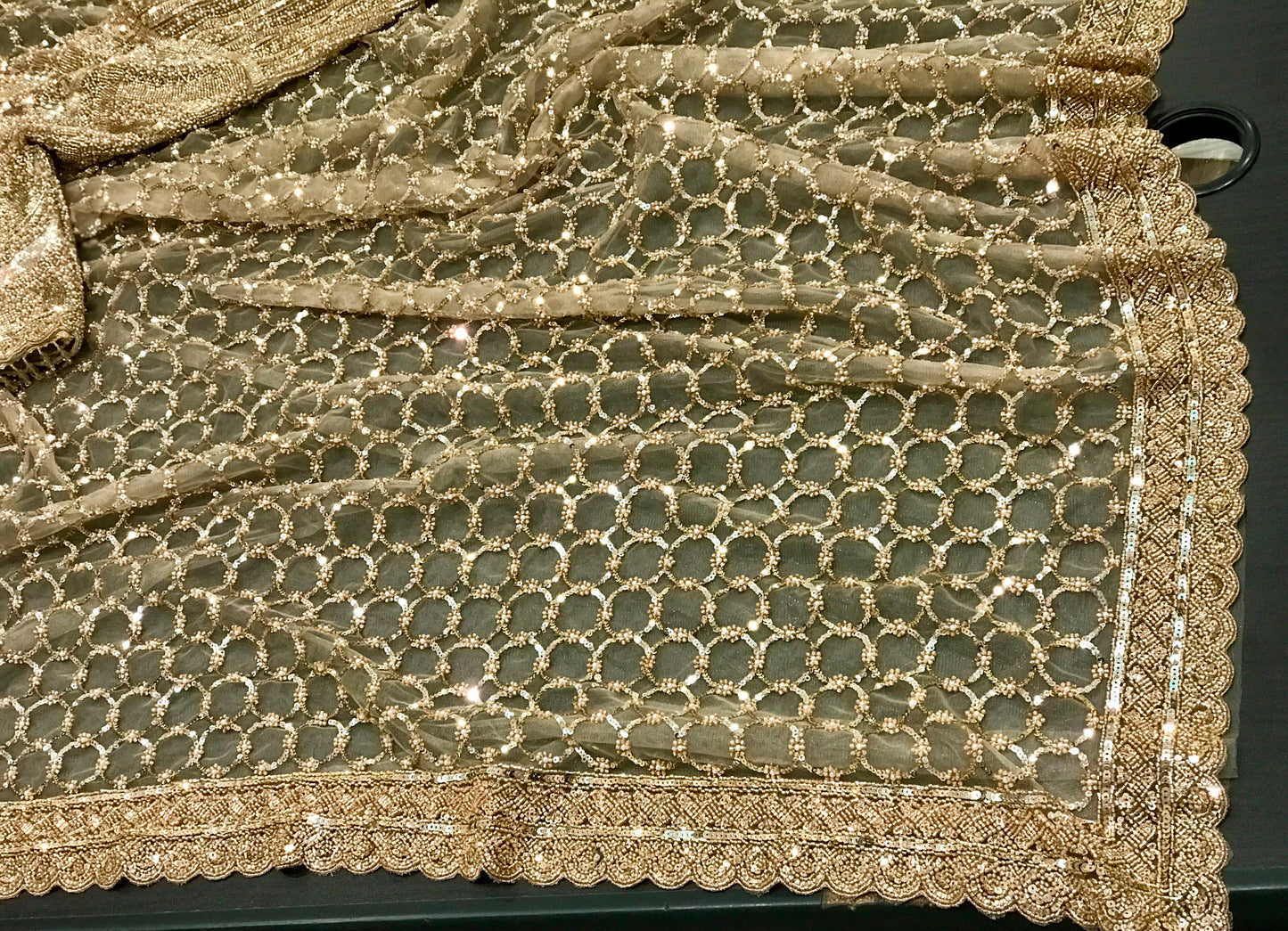 Gold net saree designer sarees blouse designer sari