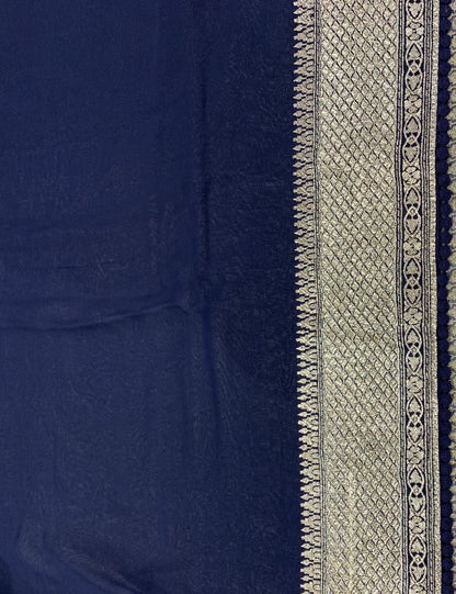 Luxurious Striped Saree Gorgette saree Indian sari blouse