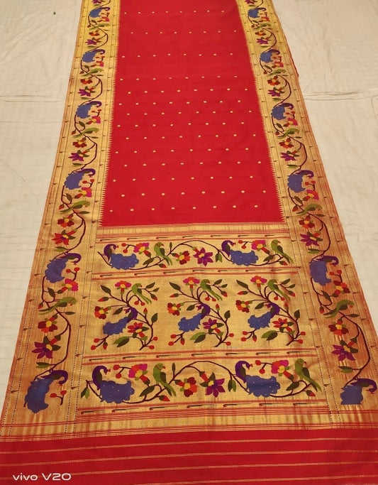 Peacock Indian Traditional Authentic Paithani Saree